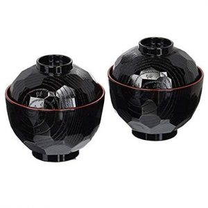 Japanese Rice Bowls with Lids (Set of 2)