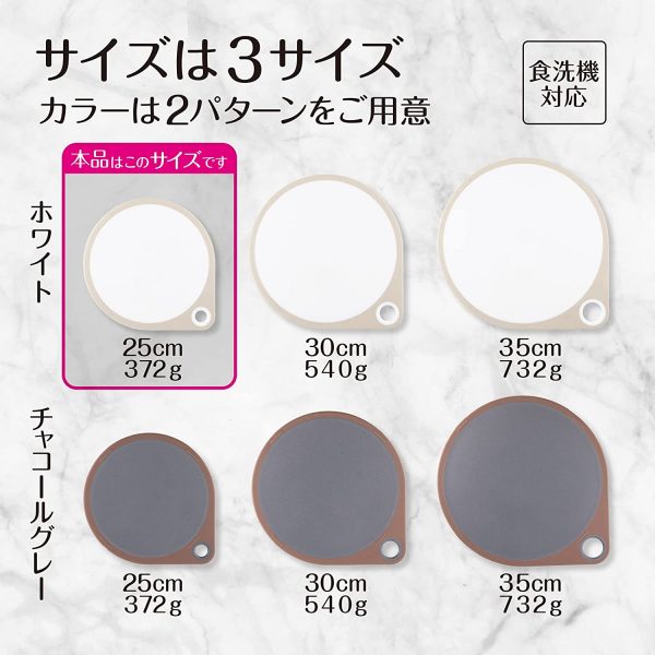 White Tear-drop Shape Chopping Board 25cm - Image 10